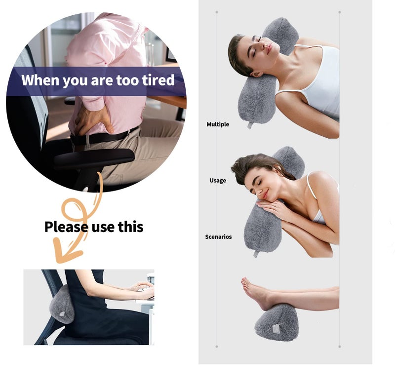 VCOMSOFT Grey Recliner Headrest Pillow, Head Pillow for Recliner Chair, Head Pillow for Sofa, Recliner Neck Pillows, Recliner Neck Pillow, Bone Neck Pillow, Couch Neck Pillow - Image 3