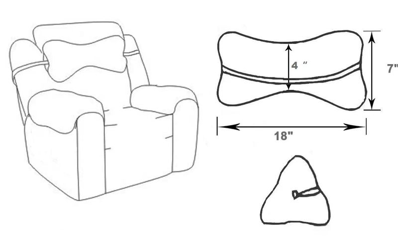 VCOMSOFT Grey Recliner Headrest Pillow, Head Pillow for Recliner Chair, Head Pillow for Sofa, Recliner Neck Pillows, Recliner Neck Pillow, Bone Neck Pillow, Couch Neck Pillow - Image 5