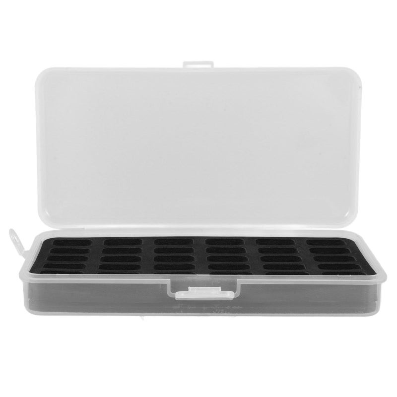 30 Compartment Plastic Sewing Bobbin Storage Case With Black Sponge Insert - Image 2