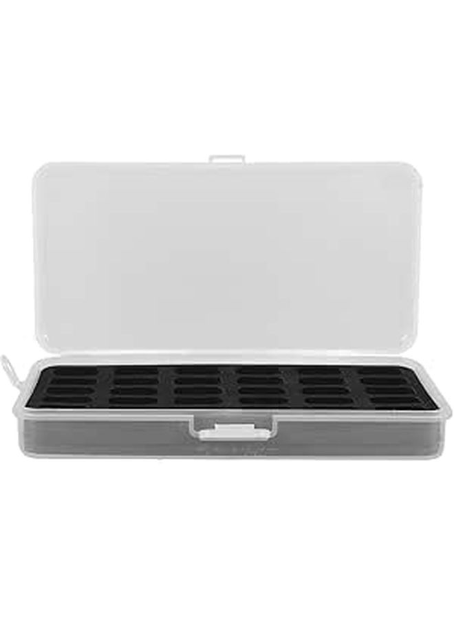 30 Compartment Plastic Sewing Bobbin Storage Case With Black Sponge Insert - Image 1