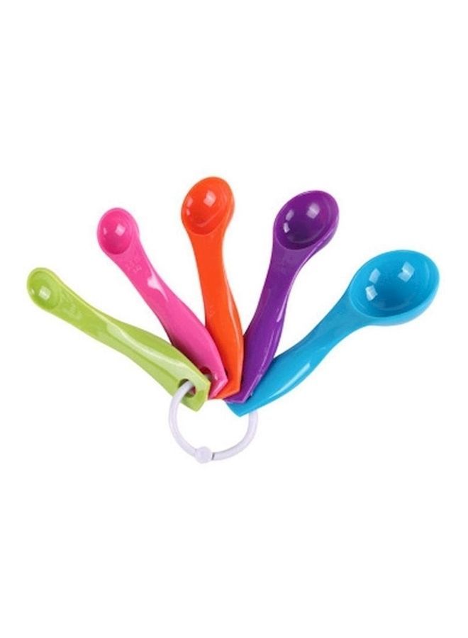 NIBEMINENT 5 Piece Cake Baking Milk Measuring Spoon Set Multicolour