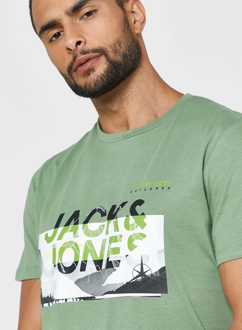 JACK & JONES Graphic Crew Neck T-Shirt