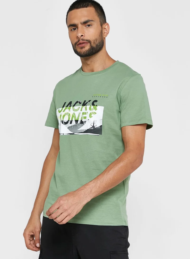 JACK & JONES Graphic Crew Neck T-Shirt