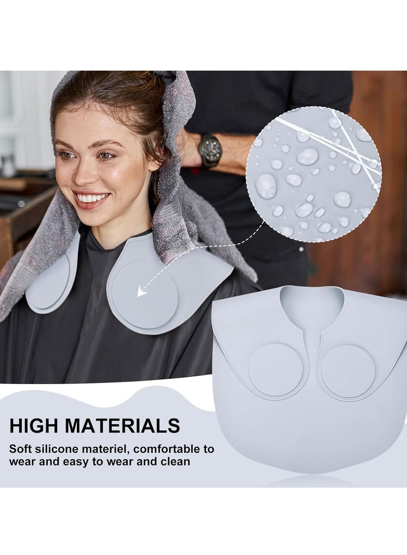 Aiseely AISEELY Large Hair Dye Collar, Waterproof Weighted Front Hair Collar Barber Hair Dye Guide Collar, Silicone Hair Cutting Shawl, Rubber Neck Wrap Neck Guard, Salon Hairdressing Hair Cutting Pad  - Image 3