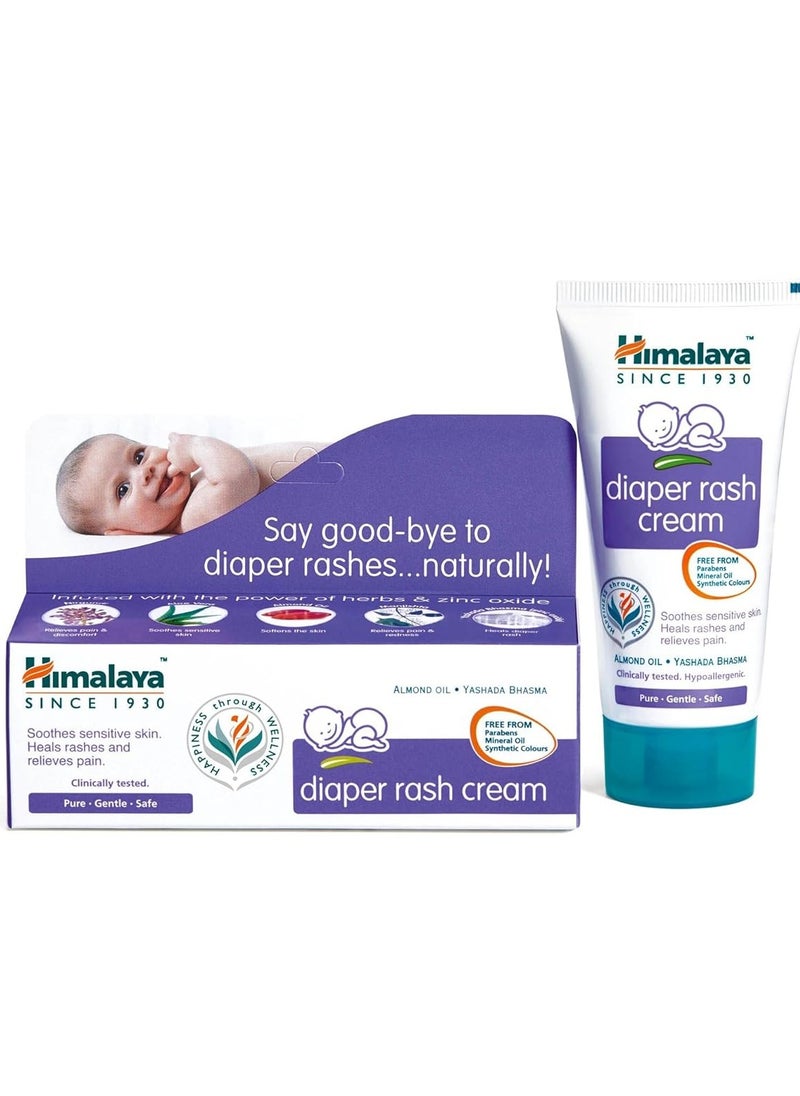 Himalaya Baby Diaper Rash Cream (100g), Relieves Rashes, reduces Redness and Irritation ,infusing Aloe Vera and Almond Oil  - Image 1