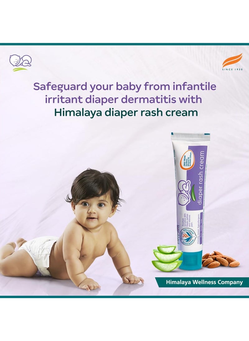 Himalaya Baby Diaper Rash Cream (100g), Relieves Rashes, reduces Redness and Irritation ,infusing Aloe Vera and Almond Oil  - Image 2