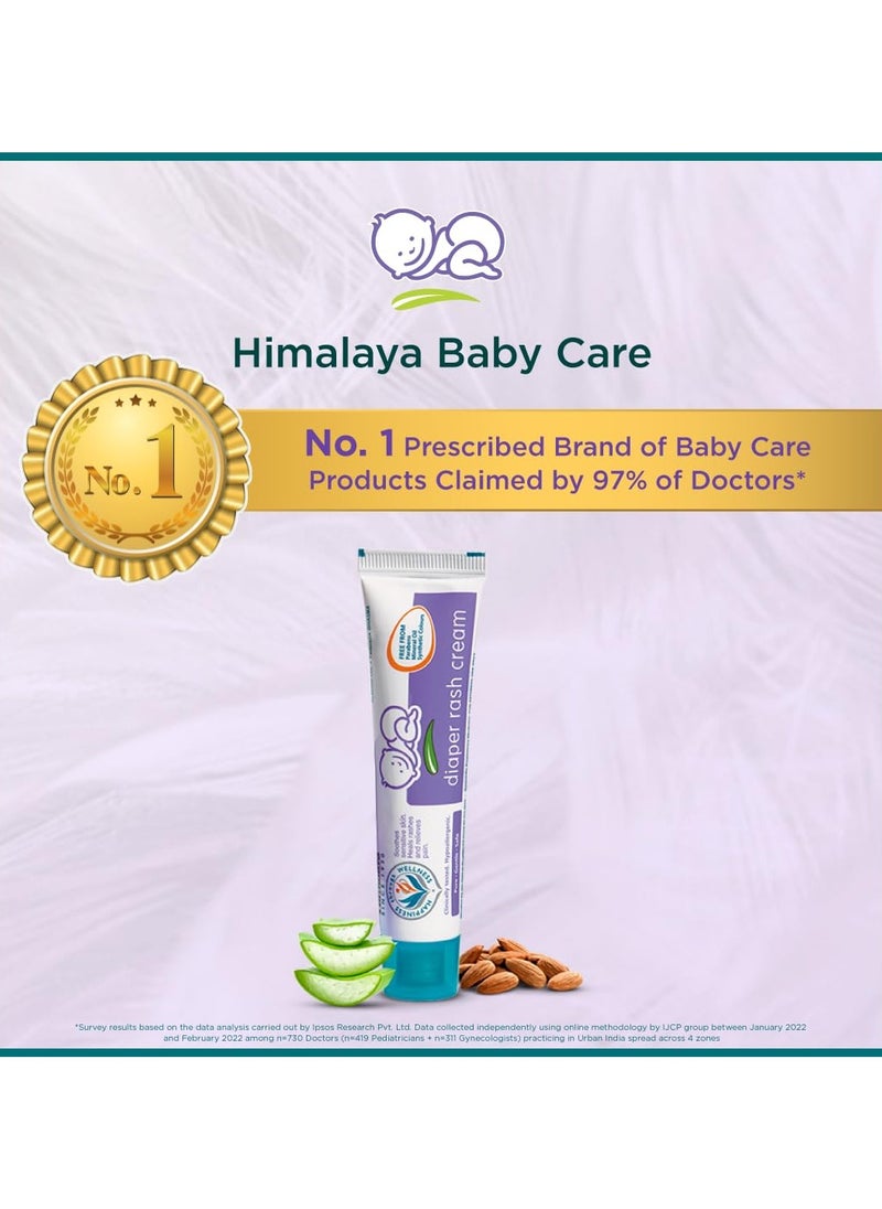 Himalaya Baby Diaper Rash Cream (100g), Relieves Rashes, reduces Redness and Irritation ,infusing Aloe Vera and Almond Oil  - Image 3