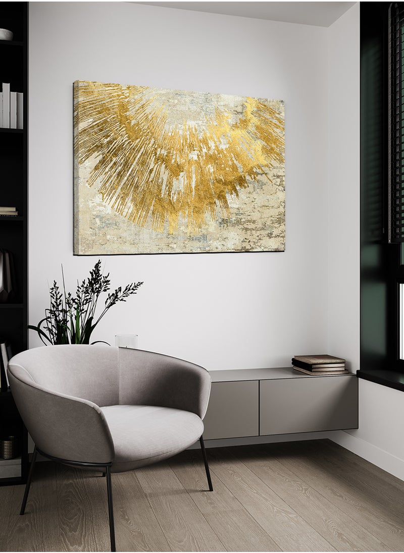LOWHA Canvas Wall Art Stretched Over Wooden Frame with Abstract Oil Painting  - Image 1