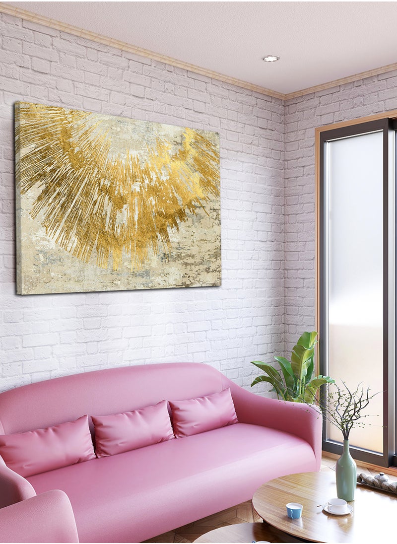 LOWHA Canvas Wall Art Stretched Over Wooden Frame with Abstract Oil Painting  - Image 3