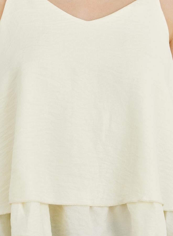 تايك تو بلوزة نسائية بياقة على شكل حرف  وشريطين مزدوجين - Image 3