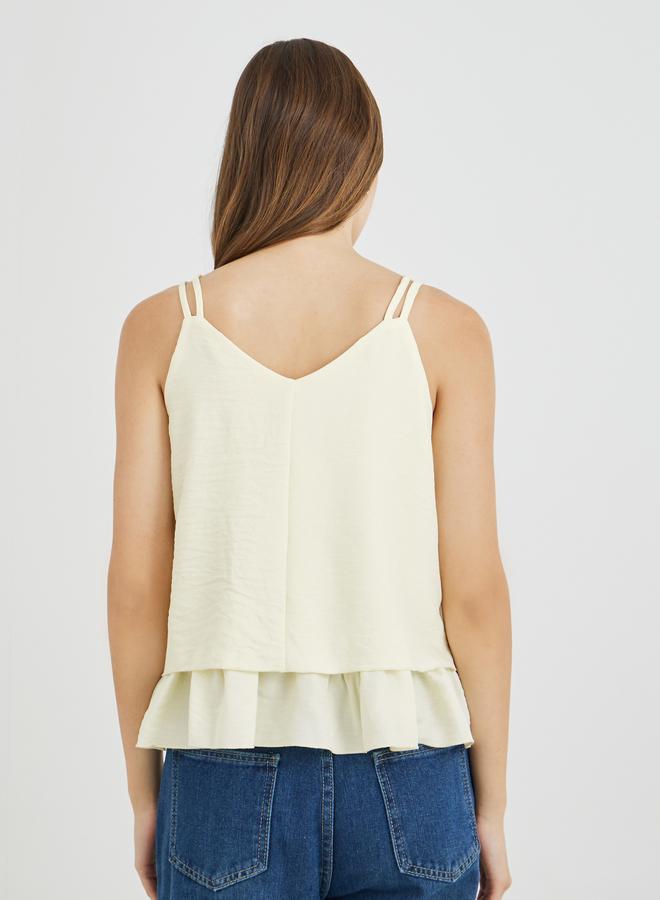 تايك تو بلوزة نسائية بياقة على شكل حرف  وشريطين مزدوجين - Image 4