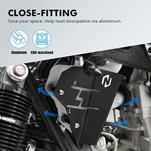 NICECNC Coolant Tank Protector Compatible with Yamaha Raptor 700 YFM700 2013 2015-2024,Raptor 700 YFM700R 2006-2008 2014 Black ATV Expansion Motorcycle Accessories - Image 4