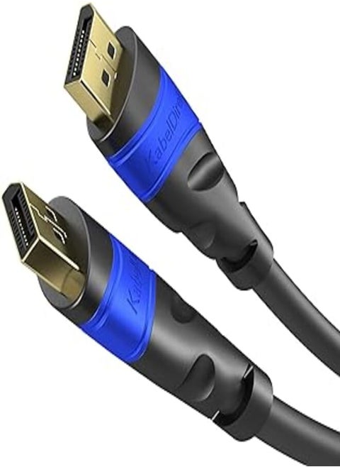 KabelDirekt 653 5m DisplayPort (DP to DP) cable version 1.2 (17,28 Gbit/s suitable for UHD Gaming in 4 K / 60Hz, HDCP) TOP Series black