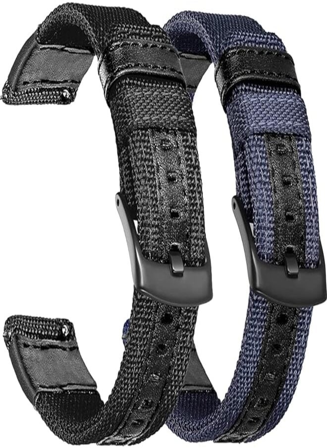 Olytop Olytop Galaxy Watch 46mm Bands, Galaxy Watch 3 45mm Band, Gear S3 Frontier Bands, 22mm Nylon Sports Replacement Strap Wristband for Samsung Galaxy Watch 46mm 2019/3 45mm/ Gear S3 - 2 Pack 