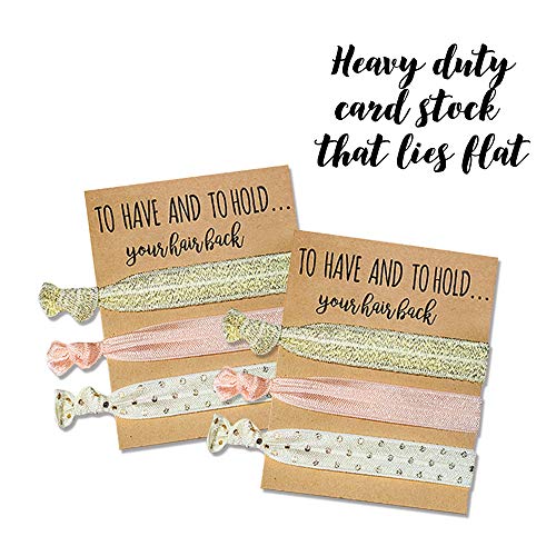 Pop Fizz Designs Bridesmaid Gifts Hair Tie Cards | Pink & Gold | Bachelorette Party Favors | Wedding Party and Bridal Shower Favors (10 pack) - Image 4