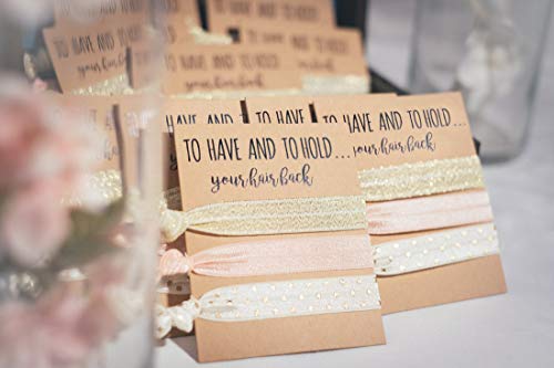 Pop Fizz Designs Bridesmaid Gifts Hair Tie Cards | Pink & Gold | Bachelorette Party Favors | Wedding Party and Bridal Shower Favors (10 pack) - Image 5
