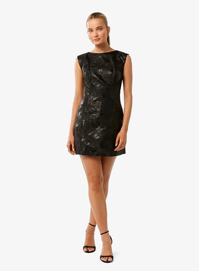 forever new  Evan Jacquard Short Sleeve Mini Dress for Women | Best Price UAE