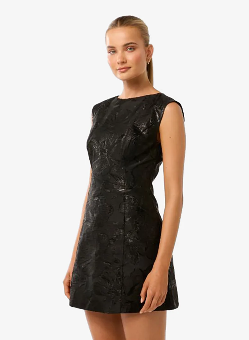 forever new  Evan Jacquard Short Sleeve Mini Dress for Women | Best Price UAE