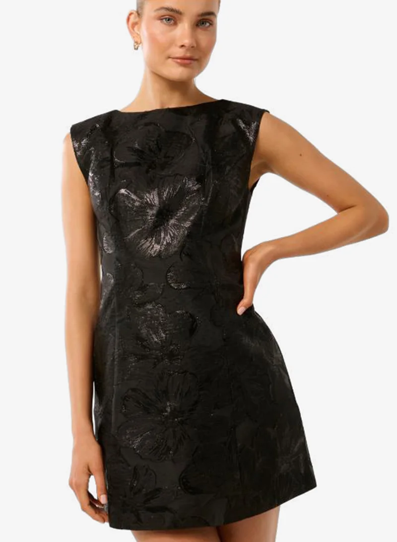 forever new  Evan Jacquard Short Sleeve Mini Dress for Women | Best Price UAE