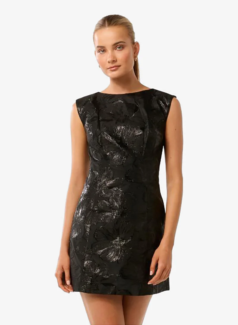 forever new Evan Jacquard Short Sleeve Mini Dress