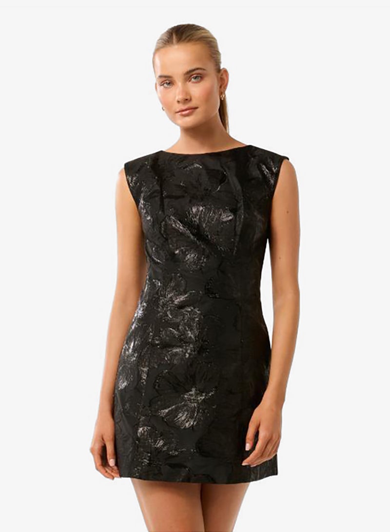 forever new Evan Jacquard Short Sleeve Mini Dress - Image 1