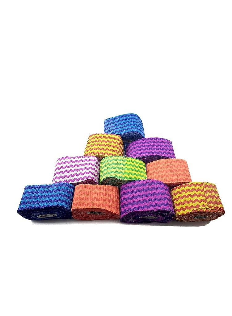 Terabyte Design Crepe Paper Streamer Ribbon Decorations for Birthday, Wedding, Craft and Various Festivals & Party (Waves) Pack of 12 - Image 1