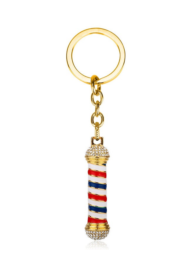Loquat Barber's Rotary Lamp Sign Key Chain
