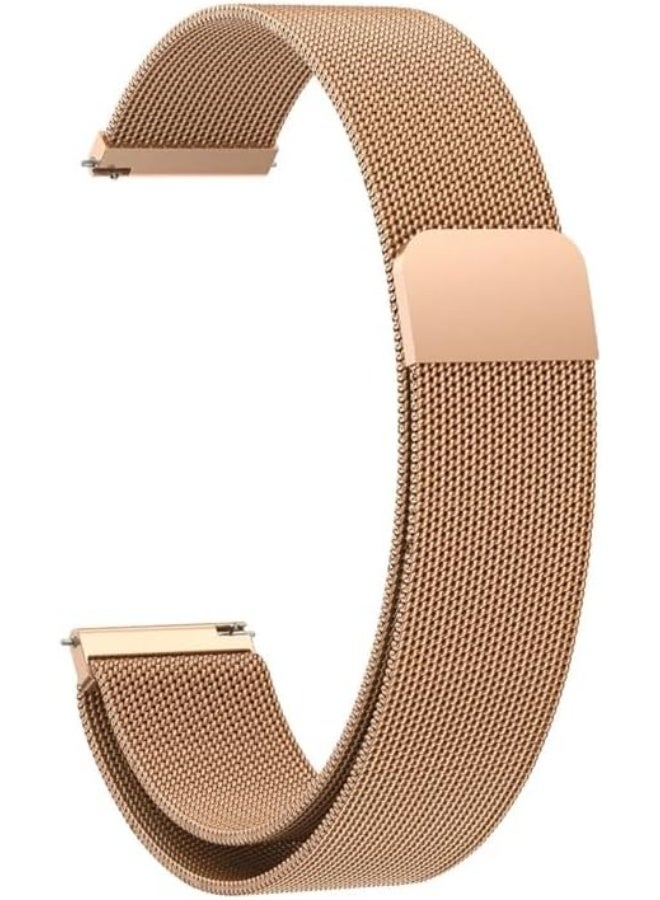 Watch 18mm Stainless Steel Magnetic Metal Smart Watch Band | Compatible with Huawei Watch gt4 41mm & gt5 41mm & gt6 41mm Stylish Adjustable Replacement Strap Durable Comfortable Rosegold - Image 2