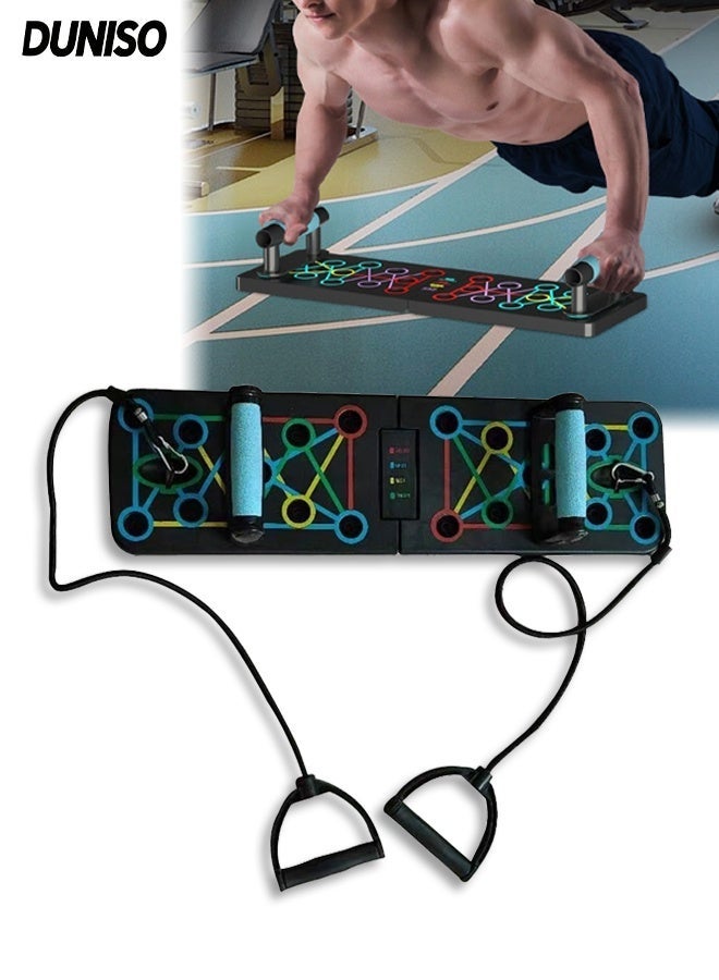 DUNISO Push Up Board,Push up Handles for Floor,Foldable Fitness Board,Home Workout Equipment,Durable, Sturdy, and Slip Resistant,for Chest, Arm, and Muscle Workouts ﻿ - Image 1
