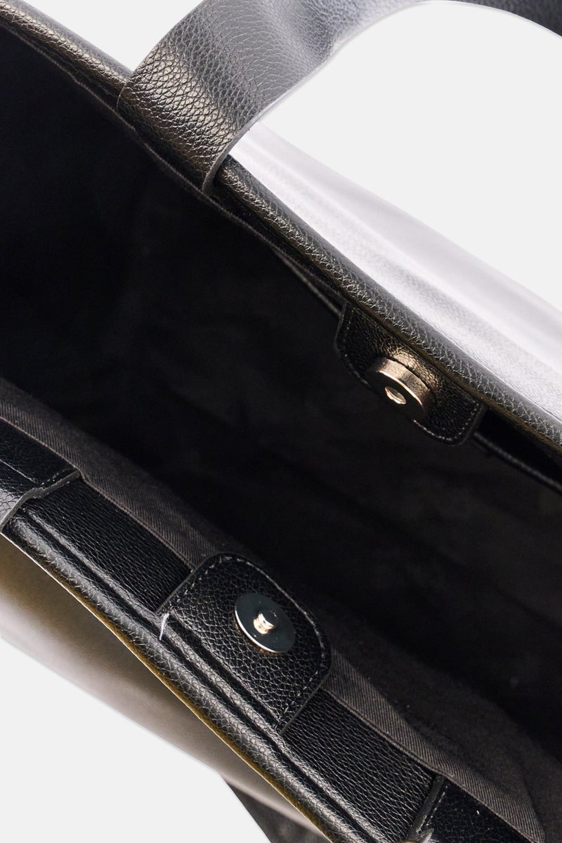 Cavalli Class Women Brand Logo Totes Bag, Black - Image 5