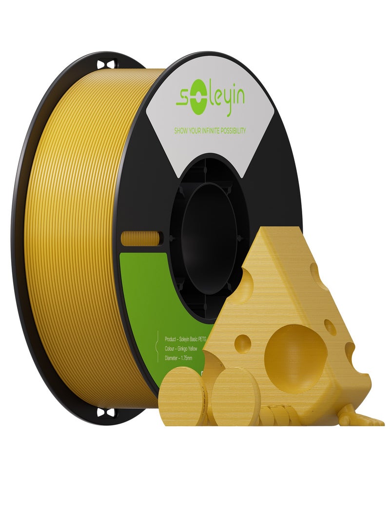 Creality 3D 3D Printer Filament, 1.75mm Soleyin Basic PETG Filament fot 3D Printing, High-Speed Filaments , Fit Most FDM 3D Printer, Soleyin by Creality Filament, PETG Ginkgo Yellow Ginkgo Yellow - Image 1