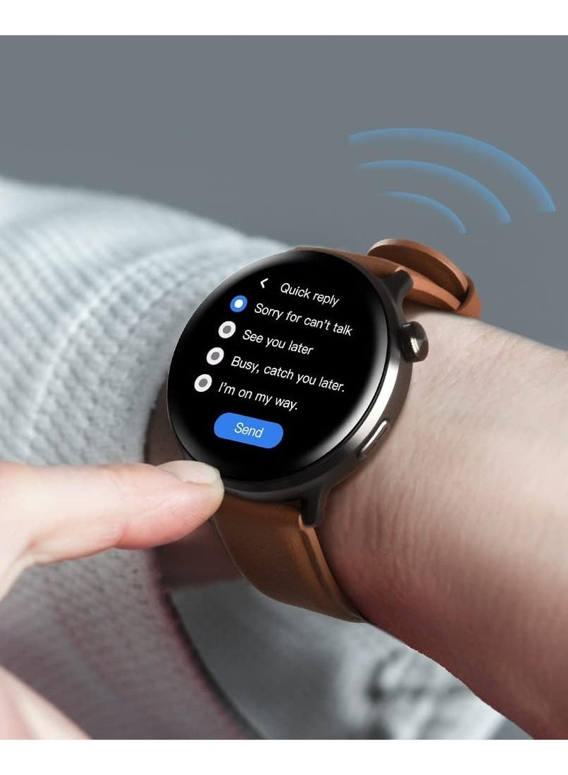 ميبرو ساعة ميبرو الذكية T2 (ذهبي فاتح) - شاشة Amoled مقاس 1.75 بوصة، مكالمات بلوتوث، عمر بطارية 10 أيام، مقاومة للماء 2ATM، تحديد المواقع GPS، 105 أوضاع رياضية، مراقبة معدل ضربات القلب، مراقبة النوم - Image 5