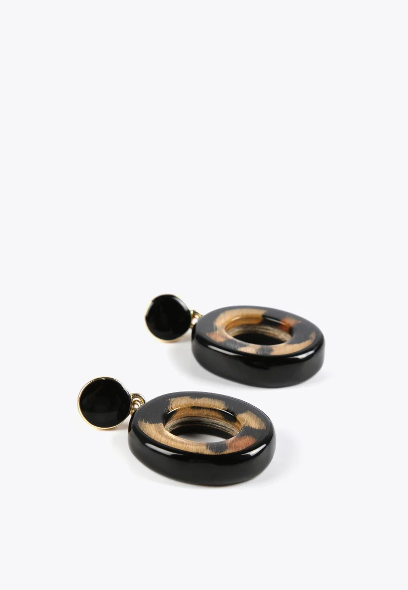 Lola Casademunt Animal print hoop earrings