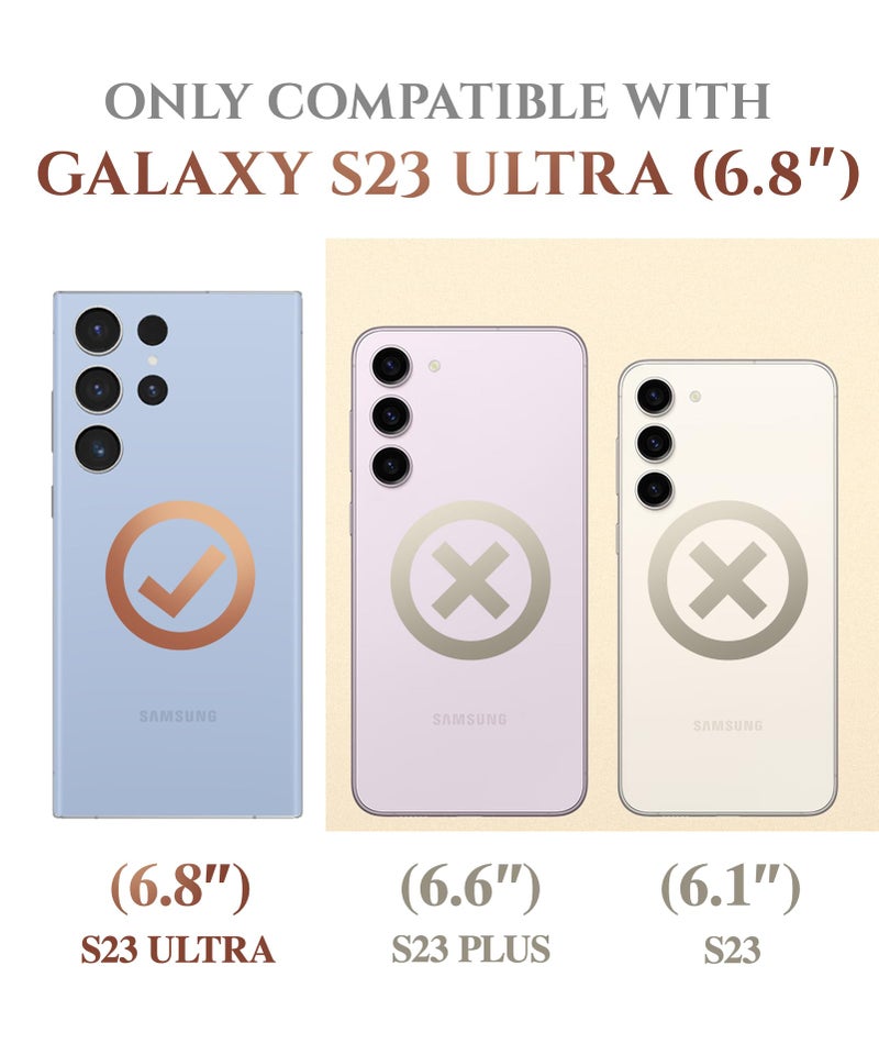 GVIEWIN for Samsung Galaxy S23 Ultra Case with Slide Camera Cover, [Built-in Screen Protector] [2 Front Frames] Military Grade Shockproof, Marble Protective Phone Case 6.8", Aurora/Azure Blue - Image 2