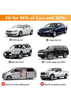 Muyixin Car Window Shade Super Elastic 40" to 51" Sunshades for Baby Windshield Mesh Rear Side Kids Sunlight Protection, Double Venting Design, Universal Fit Most of Cars and SUV's (2 Pack)  - Image 3