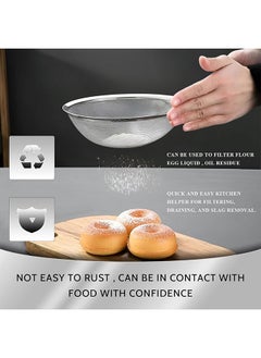 Feelings Stainless Steel Strainer 16cm | Fine Mesh Sieve for Kitchen | Multipurpose Food Strainer for Tea, Coffee, Rice, Pasta, Juice & Baking | Durable & Rust-Resistant  - Image 3