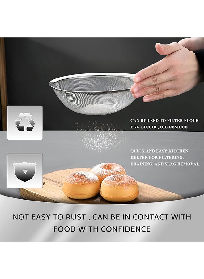 Feelings Stainless Steel Strainer 16cm | Fine Mesh Sieve for Kitchen | Multipurpose Food Strainer for Tea, Coffee, Rice, Pasta, Juice & Baking | Durable & Rust-Resistant  - Image 3
