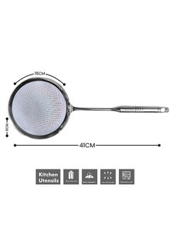 Feelings Stainless Steel Strainer 16cm | Fine Mesh Sieve for Kitchen | Multipurpose Food Strainer for Tea, Coffee, Rice, Pasta, Juice & Baking | Durable & Rust-Resistant  - Image 2