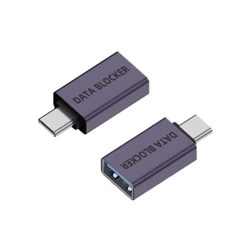 ETZIN Data Blocker USB Type-C to USB-A Adapter, Purple, Aluminum Alloy, 10W Power, Anti-Theft Security Protection for Charging, EPL-1525CC - Image 2