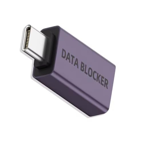 ETZIN Data Blocker USB Type-C to USB-A Adapter, Purple, Aluminum Alloy, 10W Power, Anti-Theft Security Protection for Charging, EPL-1525CC - Image 1