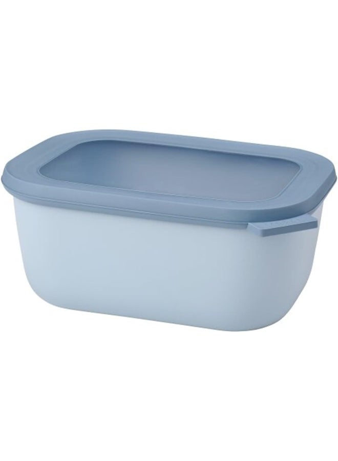 Mepal Cirqula Multi Bowl Rectangular 1500 ml Nordic Blue-Food Storage Box-Stackable-Dishwasher Safe - Image 1