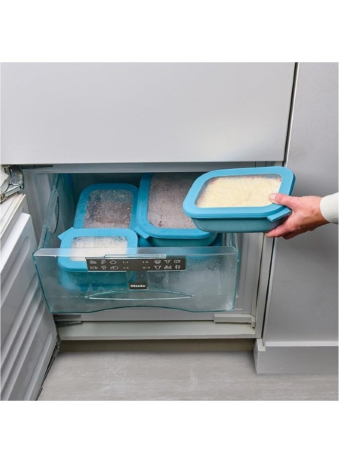 Mepal Cirqula Multi Bowl Rectangular 1500 ml Nordic Blue-Food Storage Box-Stackable-Dishwasher Safe - Image 2