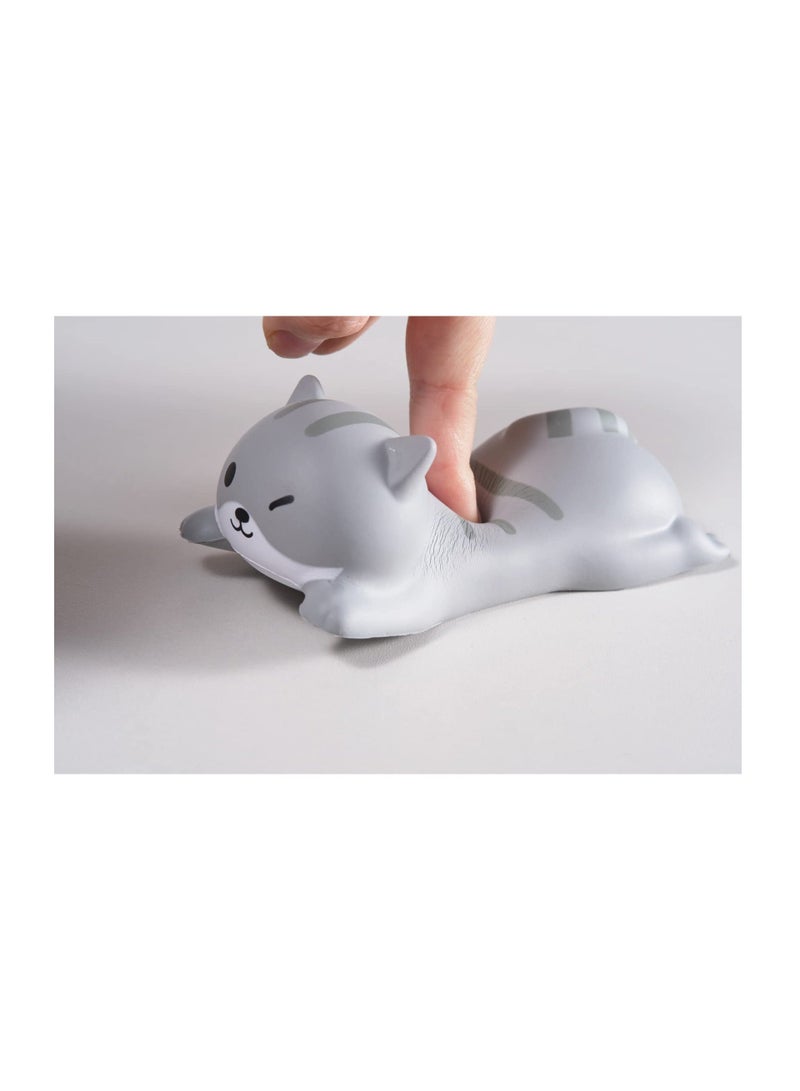 Y&D Wrist Rest Support for Mouse Keyboard Computer Arm Desk Ergonomic Kawaii Office Supplies Slow Rising PU Pad Grey Cat  - Image 4