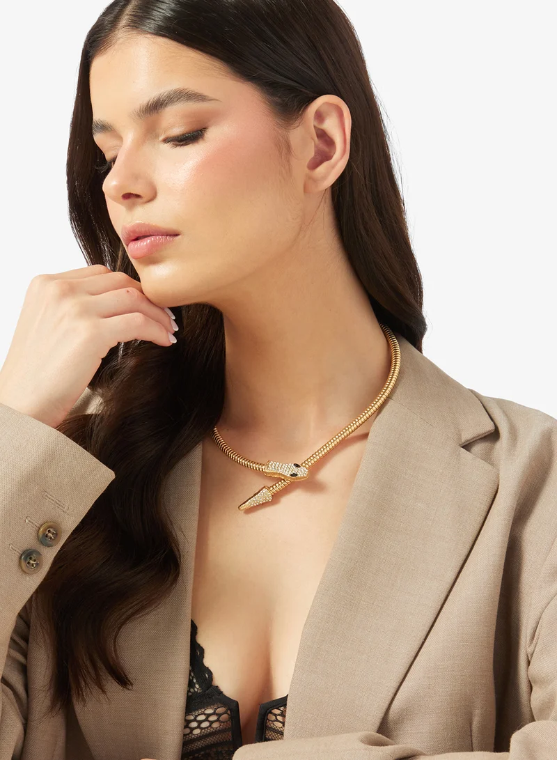 Ella Gold Gold Detail Neck Choker for Women | Best Price UAE