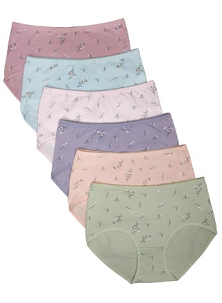 Premium Cotton Four-way stretch Panties - MULTIPACK - Regular and Plus Sizes - Classic Briefs for Women (UAE/KSA, Alpha, XXL, Regular, Regular, Blossom Flower - 6 Pcs Pack) - pzsku/Z7F44527F1AA53D0662B7Z/45/_/1736491958/955e782a-3518-49a1-8a98-cbadc376f873