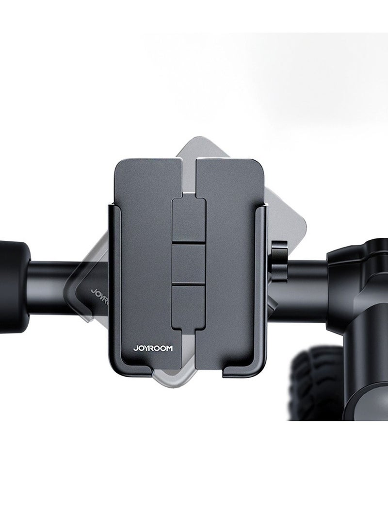 Bicycle Metal Mobile Phone Bracket, Strong Combined Force, Widened Arm Span, 360 Degree Free Rotation Without Dead Angle, Free Conversion Of Horizontal And Vertical Screen Bracket, Black
