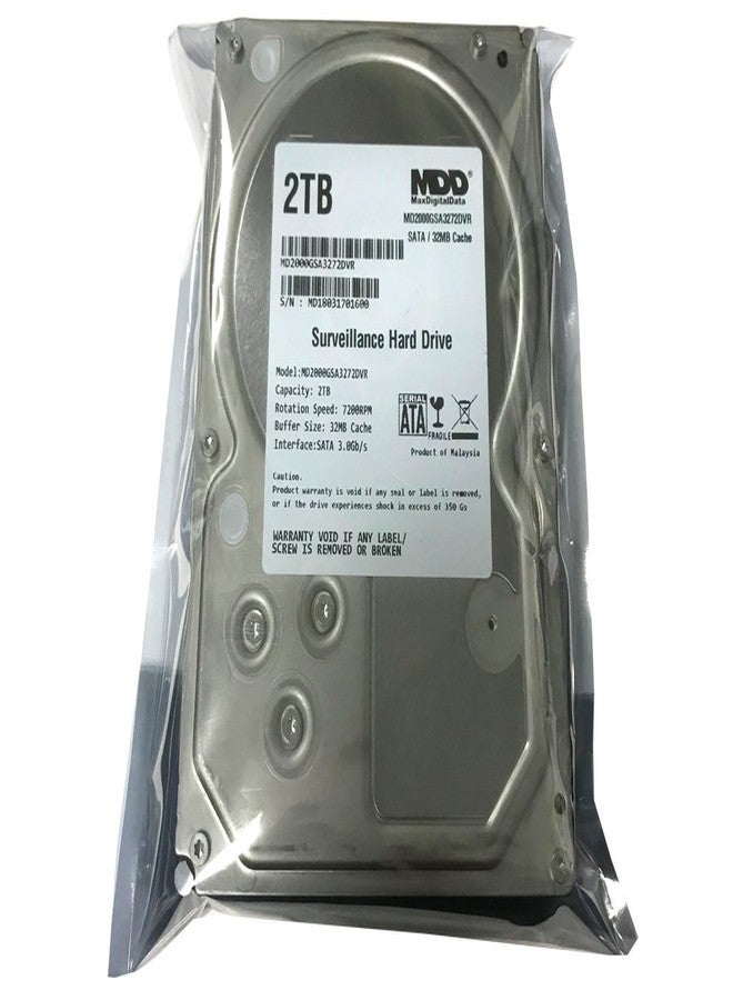 MDD MAXDIGITALDATA 2TB 32MB Cache 7200PM SATA 3.0Gb/s 3.5" Internal Surveillance CCTV DVR Hard Drive (MD2000GSA3272DVR) - w/2 Year Warranty - Image 3