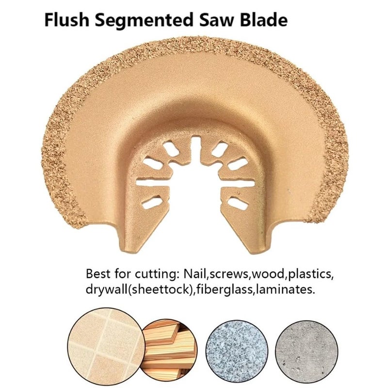 1pc Oscillating Multi-Tool Blades with Semicircle cemented carbide blade - Image 3