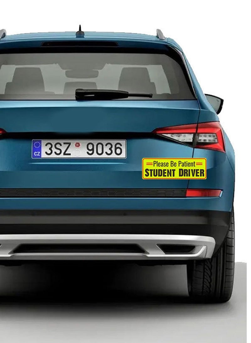 3 Pack Student Driver Magnet, Honeycomb Reflective Please Be Patient New Driver Magnet for Car, Rookie Novice Driver Magnetic Safety Sign, Teen Beginner Driver Vehicle Bumper Sticker - Image 4