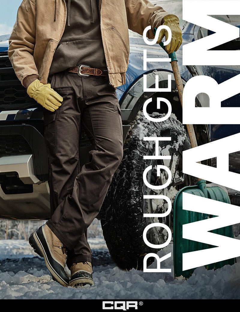 CQR Men's Winter Tactical Cargo Pants, Thermal Fleece Lined Outdoor Snow Ski Hiking Work, Ouray Dark Brown, 34W x 30L - Image 2